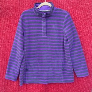 NWT Maine New England Striped Fleece Sweater Sz:18